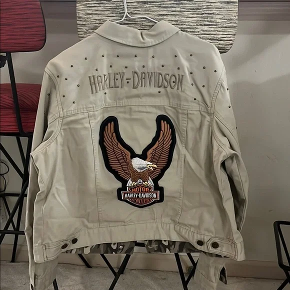 Harley-Davidson Beige Studded Jacket - Picture 3 of 4